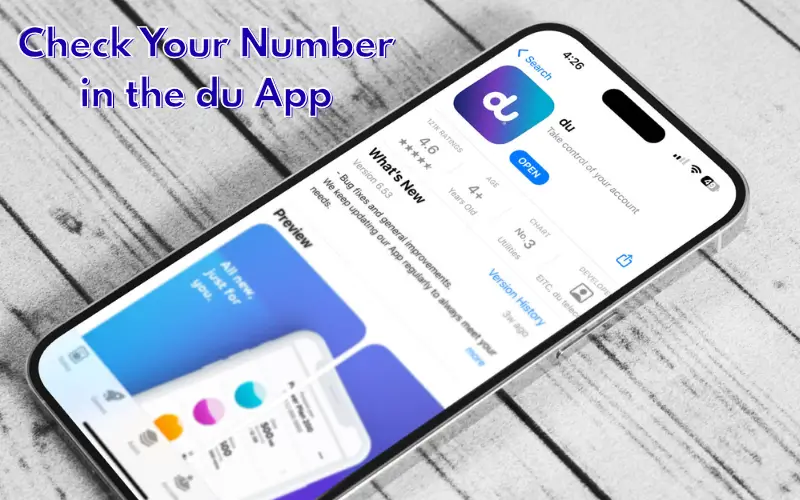 Check Your Number in the du App