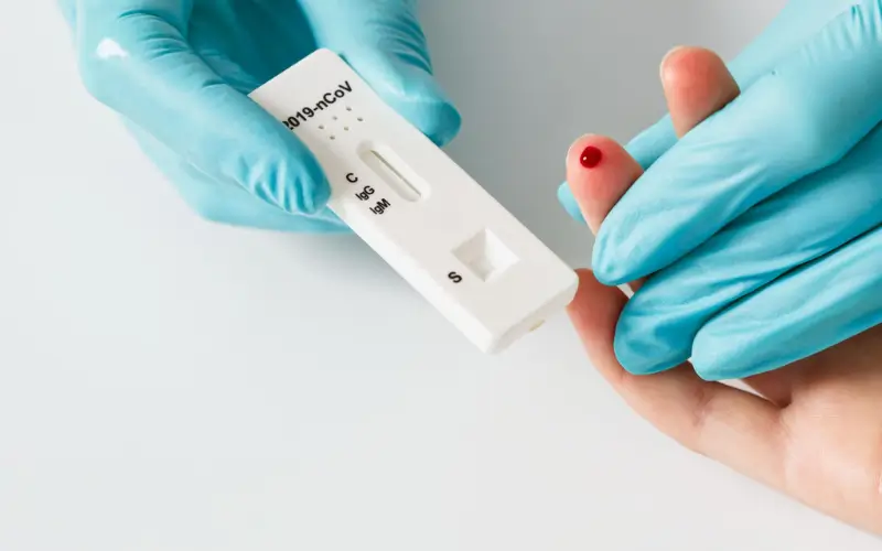 DPI test finger blood screening process